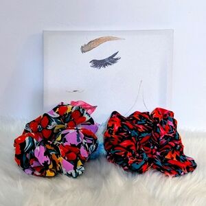 Hair Scrunchie Large Boho Floral Graphic Print